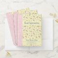 Vacation Rental Guest Information Pretty Floral Pocket Folder | Zazzle