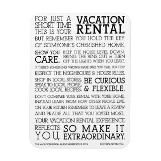 Vacation Rental Guest Manifesto Magnet