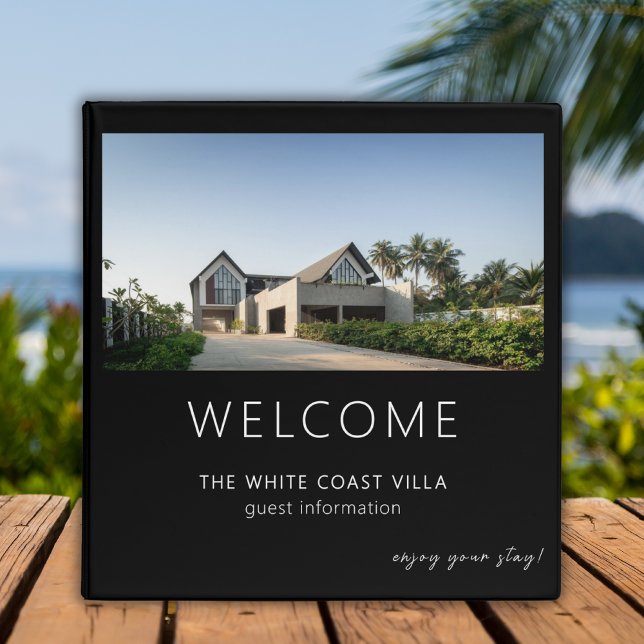  Vacation Rental Guest Welcome Information Black 3 Ring Binder (Creator Uploaded)