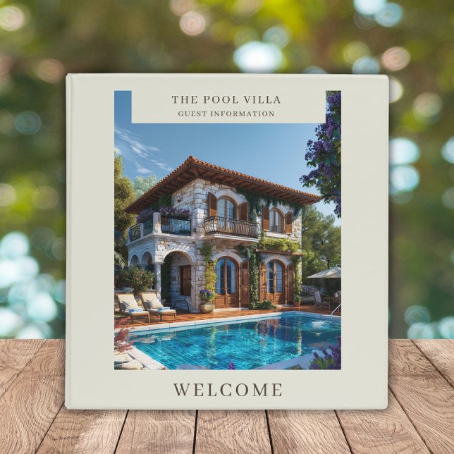Vacation Rental Guest Welcome Information Photo 3 Ring Binder (Creator Uploaded)