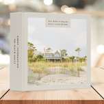 Vacation Rental Guest Welcome Information Taupe 3 Ring Binder<br><div class="desc">A minimalist elegant vacation rental binder featuring a large photo on a neutral natural taupe gray background with modern typography. The perfect versatile binder for the guest information for your villa, cottage or holiday home! A great way to welcome guests to your rental property and help them to settle in!...</div>