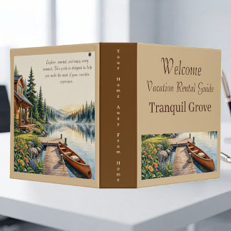 Vacation Rental Guest Welcome Instructions Guide 3 Ring Binder