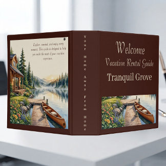 Vacation Rental Guide Welcome Instructions Manual 3 Ring Binder
