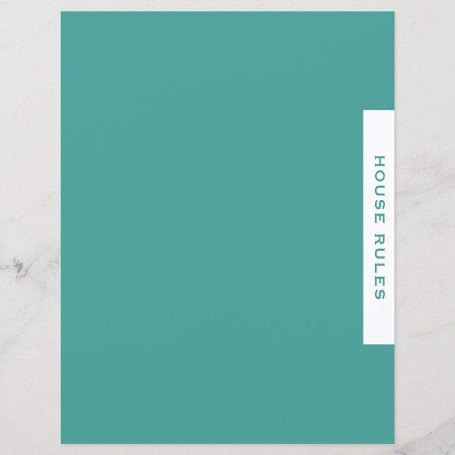 Vacation Rental Guidebook Binder Subject Divider (Front)