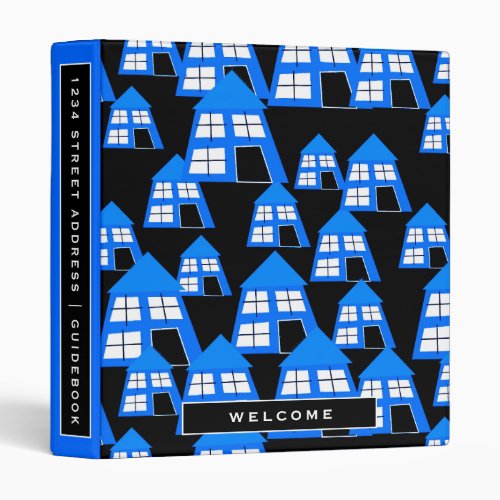 Vacation Rental Guidebook  Blue Houses 3 Ring Binder