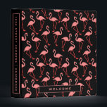 Vacation Rental Guidebook | Blush Pink Flamingos 3 Ring Binder<br><div class="desc">Vacation rental three (3) ring binder for organizing your Airbnb or vacation rental guidebook for your rental guests. Features a stylish and whimsical tropical pattern with blush pink flamingos on a black background. A fun modern tropical themed binder to welcome your guests and organize your Airbnb or vacation rental guidebook....</div>