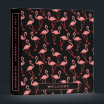 Vacation Rental Guidebook | Blush Pink Flamingos 3 Ring Binder<br><div class="desc">Vacation rental three (3) ring binder for organizing your Airbnb or vacation rental guidebook for your rental guests. Features a stylish and whimsical tropical pattern with blush pink flamingos on a black background. A fun modern tropical themed binder to welcome your guests and organize your Airbnb or vacation rental guidebook....</div>