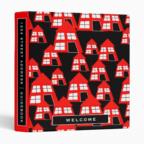 Vacation Rental Guidebook  Red Houses 3 Ring Binder