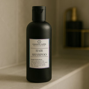 Vacation Rental Hair Shampoo Amenities Label