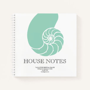 Vacation Rental HOUSE NOTES - NAUTILUS Notebook