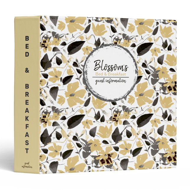 Vacation Rental Information Clematis Floral 3 Ring Binder (Vacation Rental Information Clematis Floral 3 Ring Binder from Studio Posies. )