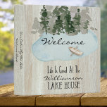 Vacation Rental Lake Cabin Welcome Book<br><div class="desc">Create your own welcome book for your Lake side cabin vacation rentals. Fill your vacation rental book with local maps, restaurant recommendations, instructions about appliances, rental rules, contact information and a letter of welcome. Watercolor design with green forest trees, blue lake and rowboat. Customize with rental property name or family...</div>