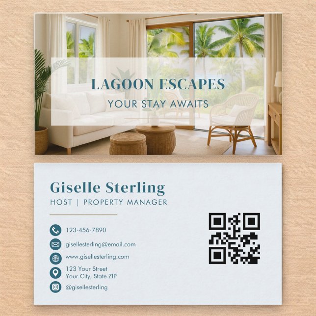 Vacation Rental Manager Professional Business Card (Creator Uploaded)