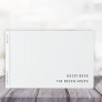 Vacation Rental | Minimalist Clean Simple White Guest Book