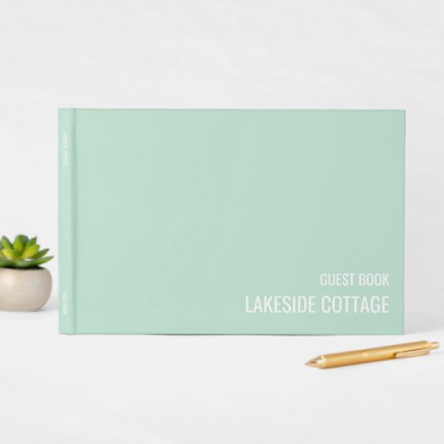 Vacation Rental Mint Minimalist Modern Airbnb Guest Book