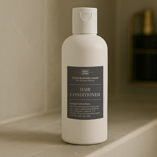 Vacation Rental Monogram Hair Shampoo Label (Creator Uploaded)