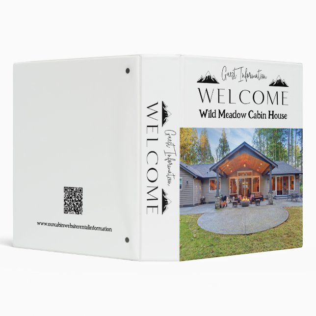 Vacation Rental Photo Guest Information  3 Ring Binder (Background)