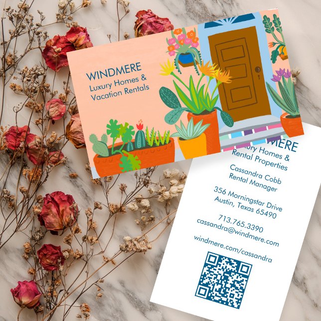 Vacation Rental Real Estate Agent Realtor QR Code Business Card (Vacation Rental Real Estate Agent Realtor QR Code Business Card
)