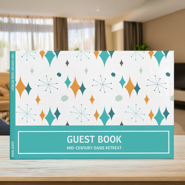 Vacation Rental Retro Starburst Guest Book (Creator Uploaded)