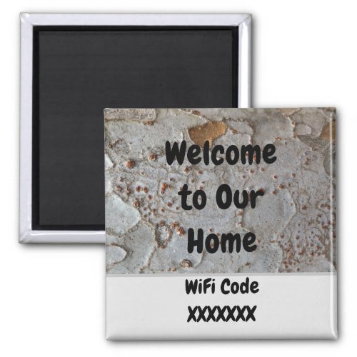 Vacation Rental Rustic Tree Bark Photo Wifi Guest Magnet