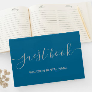 Holiday Home Guest Book, Personalised BNB Visitor Guest Book