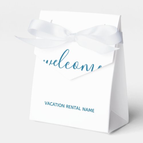 Vacation Rental Sea Blue Welcome Favor Box