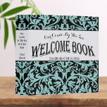 Vacation Rental Welcome Book Binder<br><div class="desc">Create your own welcome book for your vacation rentals.  Lovely vintage typography style design with Victorian ornament pattern. Fill your vacation rental book with local maps,  restaurant recommendations, instructions about appliances, rental rules, contact information and a letter of welcome.</div>