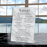 Vacation Rental Welcome Guest House Information Pedestal Sign