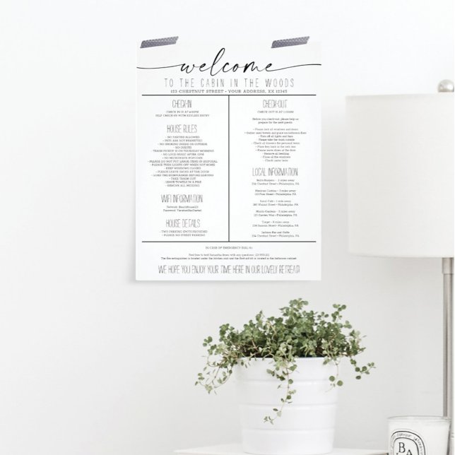 Vacation Rental Welcome Guide House Rules Flyer (Creator Uploaded)