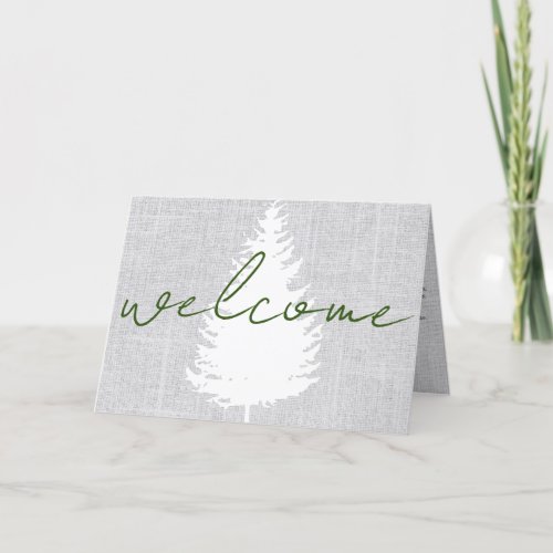 Vacation Rental Welcome Letter Cabin Airbnb Card