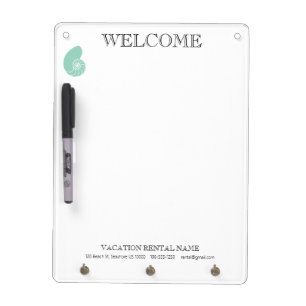 Vacation Rental WELCOME NOTES - NAUTILUS  Dry Erase Board