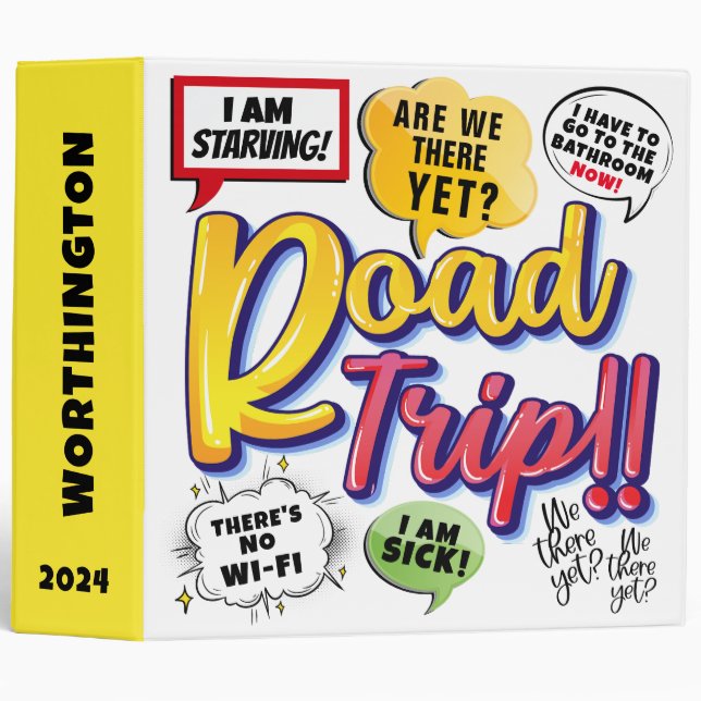 VACATION ROAD TRIP - see back - Binder (Front/Spine)