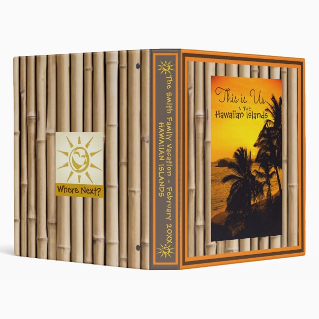 Vacation Scrapbook & Photo Album 3 Ring Binder (Background)