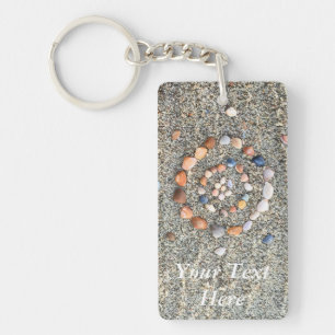 Vacation Sea Shell Beach Art Keychain