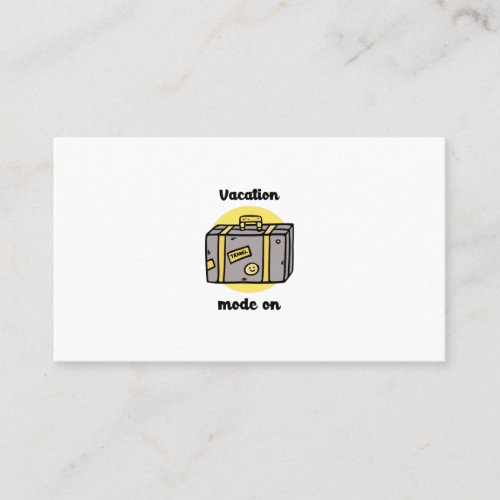 Vacation suitcase business card