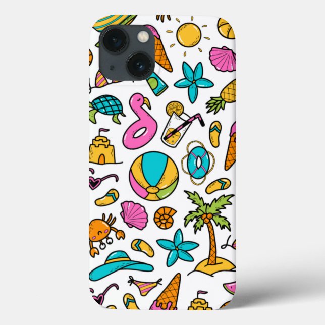 vacation summer beach pattern for fun     Case-Mate iPhone case (Back)