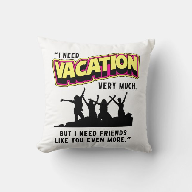 VACATION THROW PILLOW (Front)