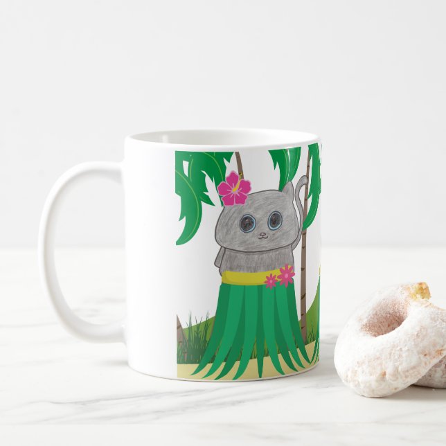 Vacation Time Invitation Coffee Mug (With Donut)