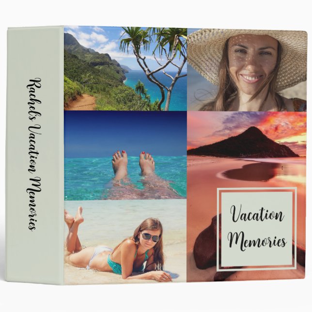 Vacation Travel Memories Keepsake Photo Scrapbook 3 Ring Binder (Front/Spine)