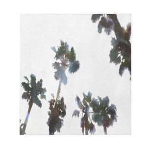 Vacation Tropical Palms Artistic Watercolor Notepad
