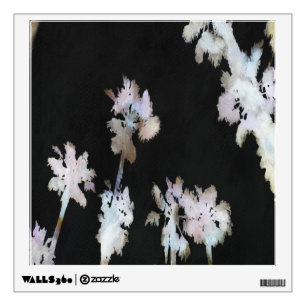 Vacation Tropical Palms Artistic Watercolor Silhou Wall Sticker