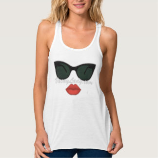 Vacation Vacay Ladies Red Lips Tank Top