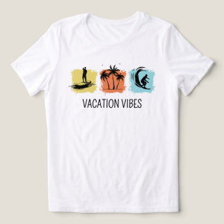 Vacation Vibes Cute Beach Vacation Gift Her Birthd Tri-Blend Shirt