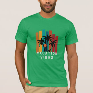 Vacation Vibes modern typo graphic elegant men's T-Shirt