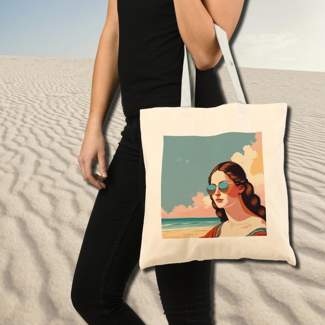Vacation Vibes Mona Lisa Tote Bag (Creator Uploaded)