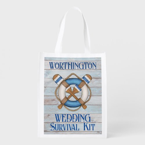 Vacation Wedding Reunion Survival Bag See Back 