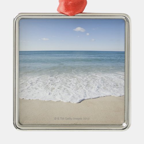 Vacation written on sandy beach Nantucket Metal Ornament