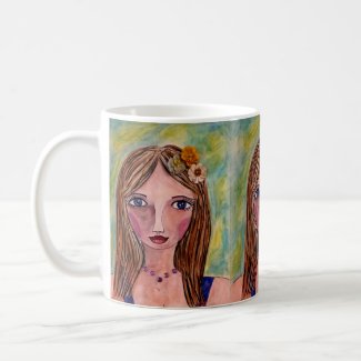 Vacationing Whimsical Girl Coffee/Tea Mug