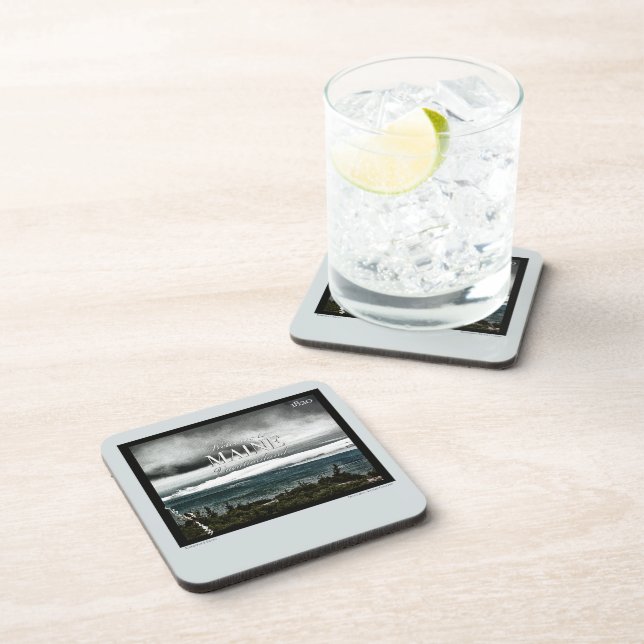 Vacationland, Maine Beverage Coaster (Right Side)