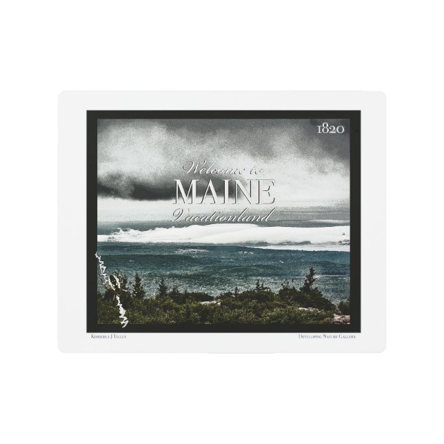 Vacationland, Maine Metal Print (Front)